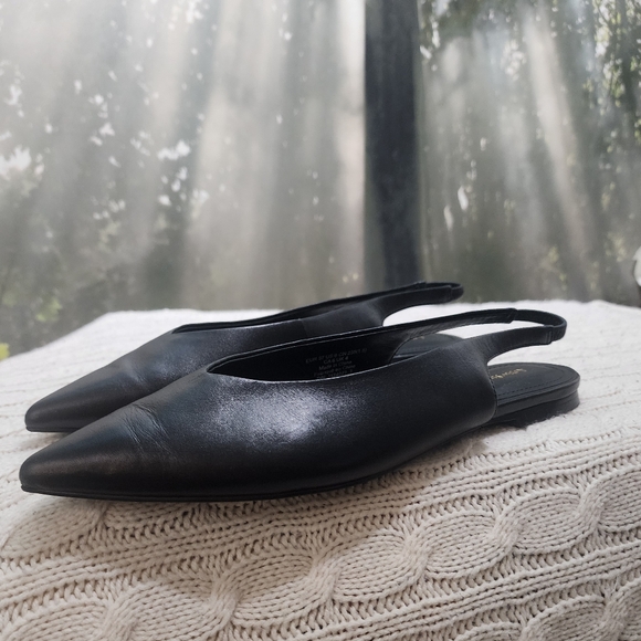 Elegant Black Slingback FlatsPointed .New Condition - Picture 3 of 11